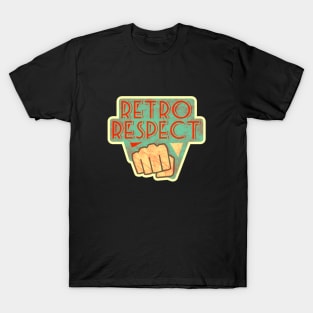 Retro respect fist 1950s - 1960s inspired worn T-Shirt